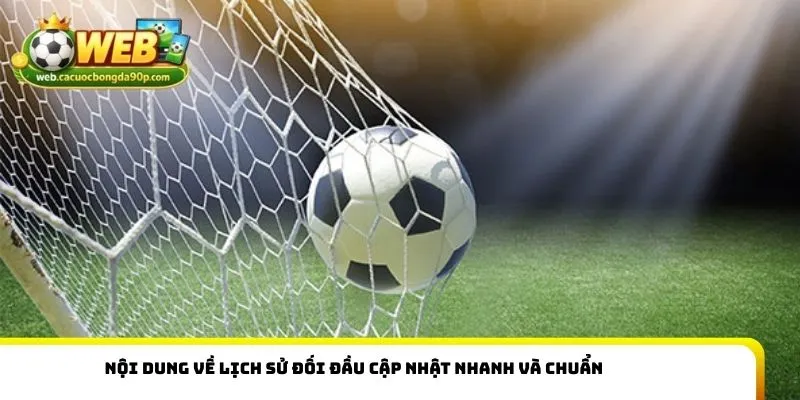 Nội dung về lịch sử đối đầu cập nhật nhanh, chính xác cao